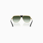 Versace Gold Green Gradient Sunglasses