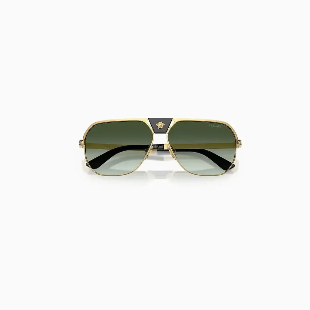 Versace Gold Green Gradient Sunglasses