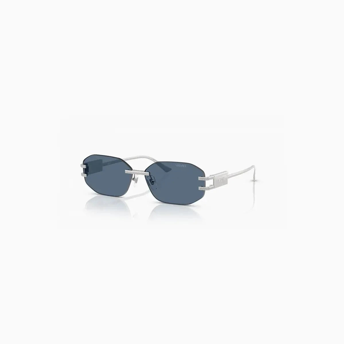 Men's Versace Blue Silver Sunglasses