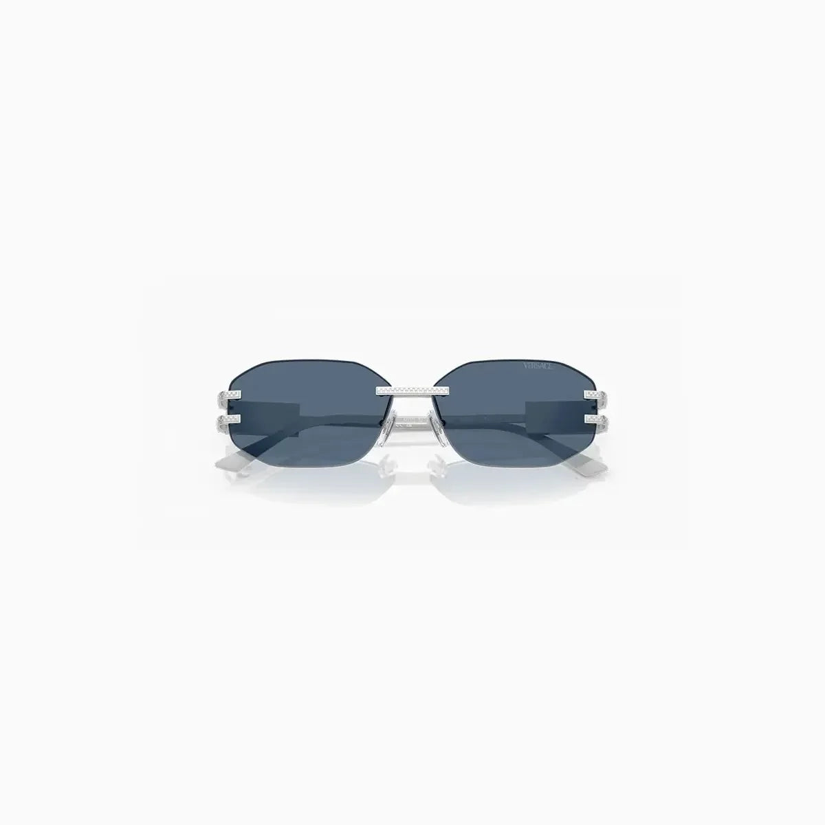 Men's Versace Blue Silver Sunglasses