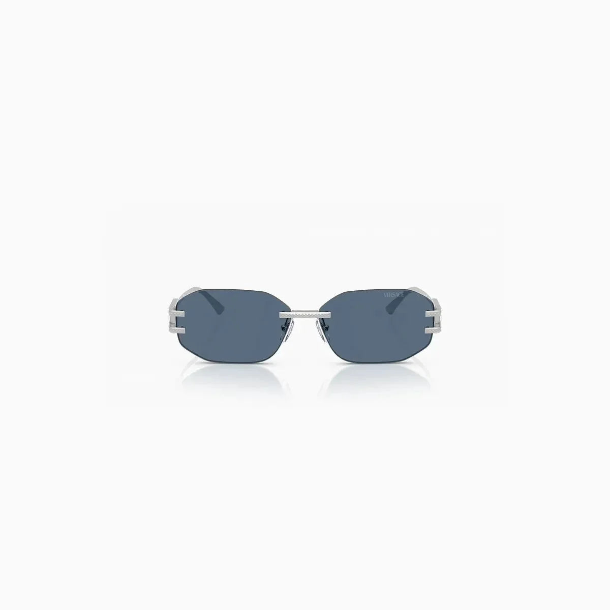 Men's Versace Blue Silver Sunglasses