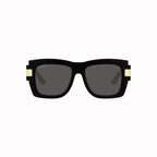 Women's Gucci Shiny Black Rectangular Sunglasses